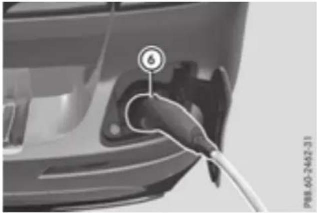 Mercedes-Benz GLE-Class Hybrid (2017) - Removing the charging cable - 1