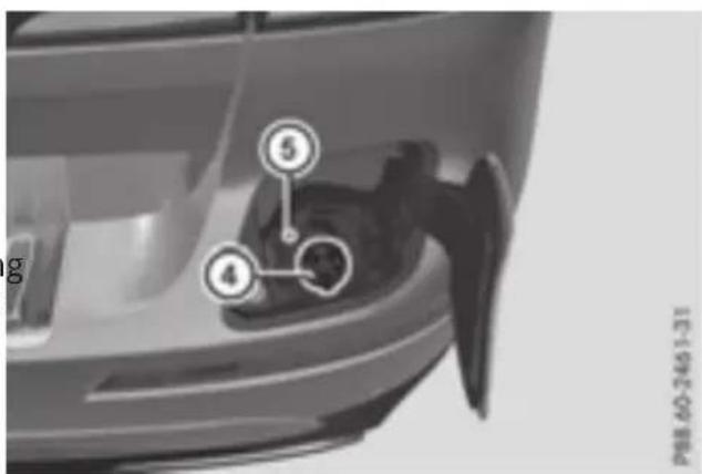 Mercedes-Benz GLE-Class Hybrid (2017) - Connecting the charging cable - 2