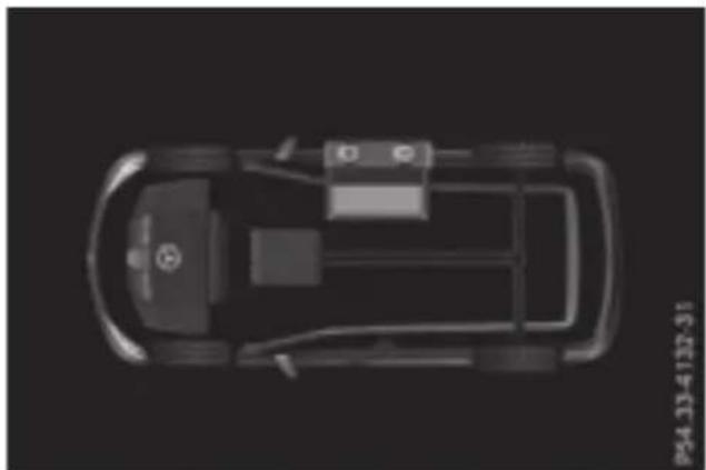 Mercedes-Benz GLE-Class Hybrid (2017) - Selecting the energy flow display in multifunction display - 2