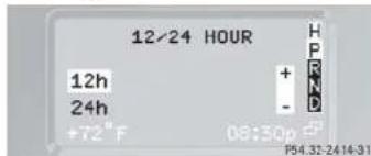 Mercedes-Benz G-Class (2004) - Selecting time display mode - 1