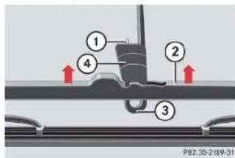Mercedes-Benz G-Class (2004) - Removing wiper blades - 1