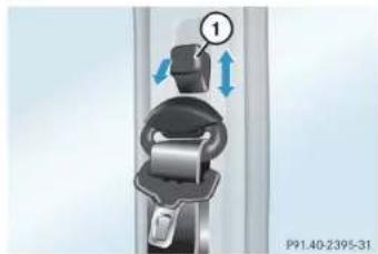 Mercedes-Benz G-Class (2004) - Seat belt height adjustment - 1