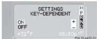 Mercedes-Benz G-Class (2004) - Setting key-dependency - 1