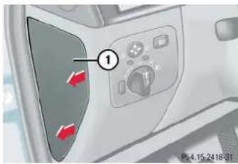 Mercedes-Benz G-Class (2004) - Fuse box in passenger compartment - 1