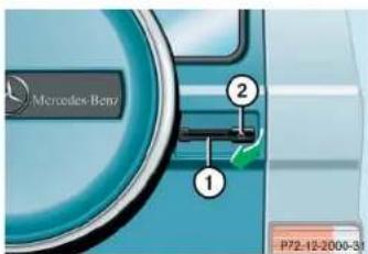 Mercedes-Benz G-Class (2004) - Opening the tailgate from the outside - 1