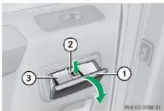 Mercedes-Benz G-Class (2004) - Reinstalling the ashtray insert - 1