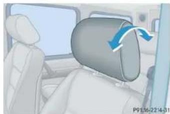 Mercedes-Benz G-Class (2004) - Head restraint tilt - 1