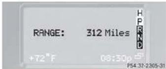 Mercedes-Benz G-Class (2004) - Call up range (distance to empty) - 1