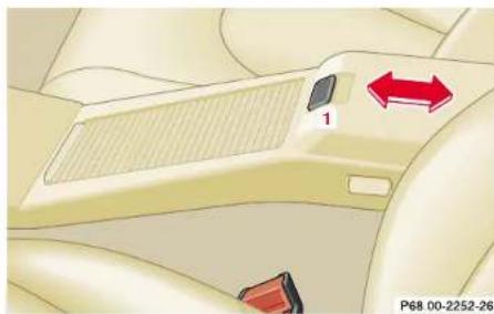 Mercedes-Benz SL-Class (2002) - Separate locking of storage compartments - 1