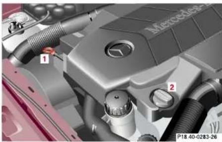 Mercedes-Benz SL-Class (2002) - Automatic transmission fluid level - 1