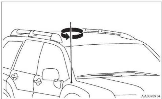 MITSUBISHI Endeavor (2010) - Whip antenna - 1
