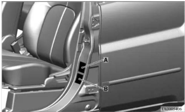 MITSUBISHI Endeavor (2010) - Tire and loading information placard - 1