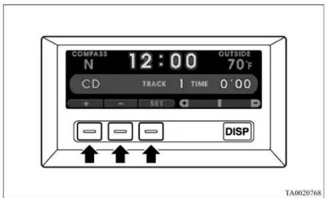 COMPASS N 12:00 OUTSIDE 70°F CD TRACK 1 TIME 0'00 + - SET + DISP TA0020768