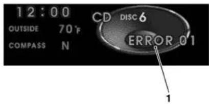 12:00 OUTSIDE 70°F COMPASS N CD DISC 6 ERROR 01 1
