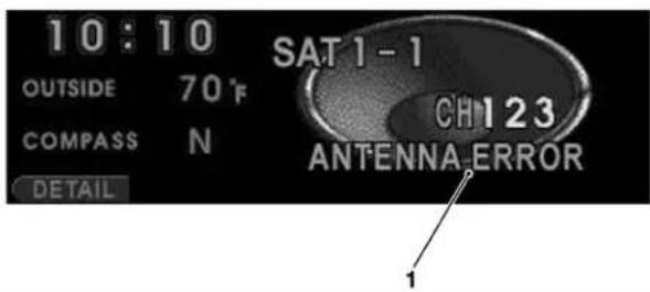 10:10 OUTSIDE 70°F COMPASS N DETAIL SAT 1-1 CH 123 ANTENNA ERROR 1