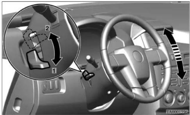 MITSUBISHI Endeavor (2010) - Steering wheel tilt lock lever - 1
