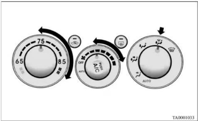 75 65 85 OFF AUTO AIC -1 -2 AUTO TA0001033