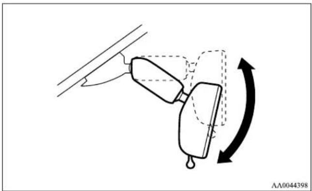 MITSUBISHI Endeavor (2010) - To adjust the vertical mirror position - 1