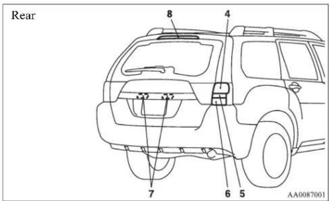 Rear 8 4 7 6 5 AA0087001