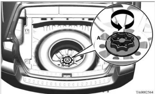 MITSUBISHI Endeavor (2010) - To remove the spare tire - 1