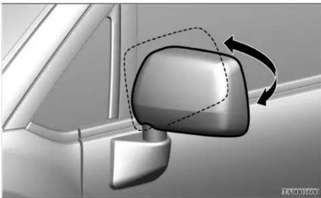 MITSUBISHI Endeavor (2010) - To fold the mirror - 1