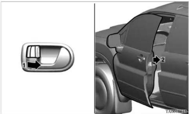 MITSUBISHI Endeavor (2010) - To lock the door without using the key - 1