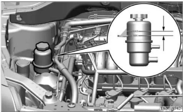 MITSUBISHI Endeavor (2010) - To check the fluid level - 1