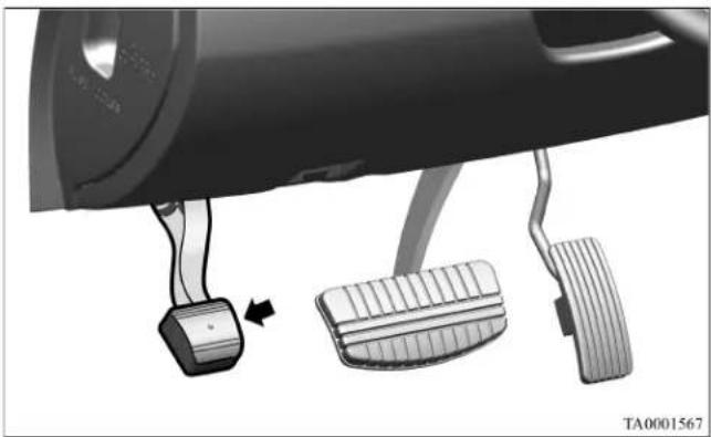 MITSUBISHI Endeavor (2010) - Parking brake pedal stroke - 1