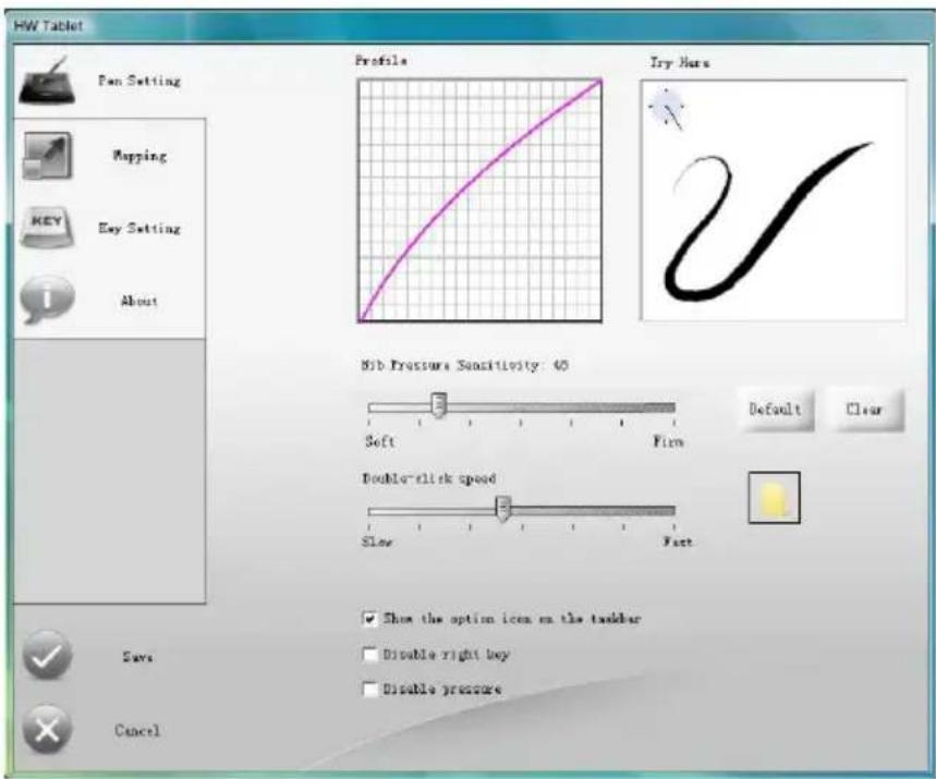 Pentagram Virtuoso P 2005 - Pen Setting menu - 1
