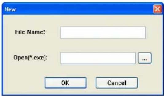 File Name: Open(*.exe): OK Cancel