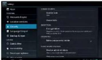 Settings Apps Accessories Accounts & sync Location services Exchange Language & input Exchange & reset Data & time Accessibility Download options Device admin & other Device admin & other Device admin & other Device admin & other