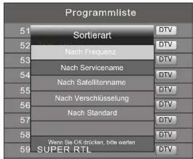 Terris LED TV 2953 - Satelliten-Programme sortieren - 1
