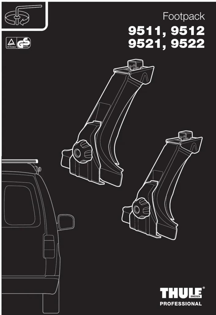 Footpack 9511, 9512 9521, 9522 THULE® SWEDEN PROFESSIONAL