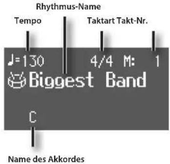 ROLAND AT-350C - Die Anzeige im Haupt-Display - 2