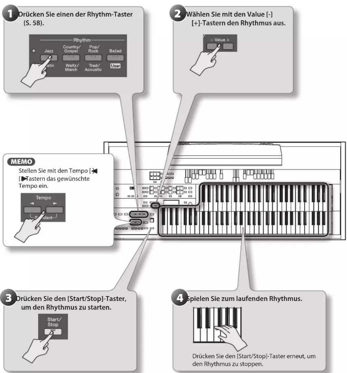 ROLAND AT-350C - Spielen mit Rhythmen - 1