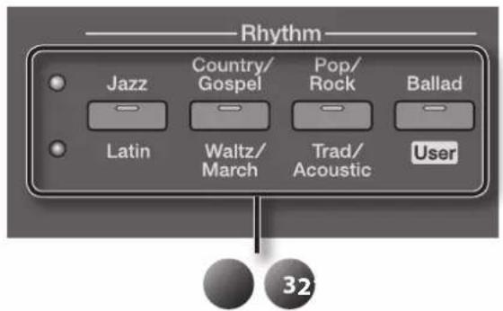 ROLAND AT-350C - Auswahl eines Rhythmus - 1