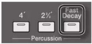 ROLAND AT-350C - Einstellen der Dauer des Percussion-Klangs - 1