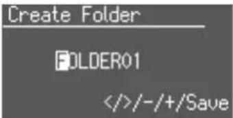 ROLAND AT-350C - Erstellen eines Ordners (Create Folder) - 3