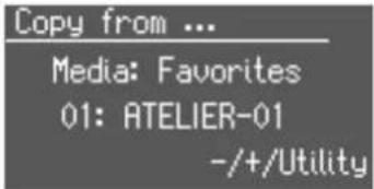 ROLAND AT-350C - Kopieren von Songdaten des "Favorites"-Bereiches auf den USB-Speicher - 1