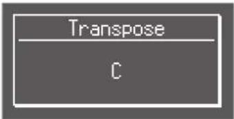 ROLAND AT-350C - Stellen Sie den gewünschten Transponierwert mit den Transpose [-]/[+]-Tastern ein. - 1