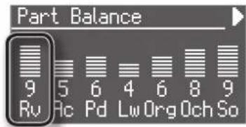 ROLAND AT-350C - Stellen Sie die allgemeine Hall-Lautstärke mit den Reverb [ ] -Tastern ein. - 1