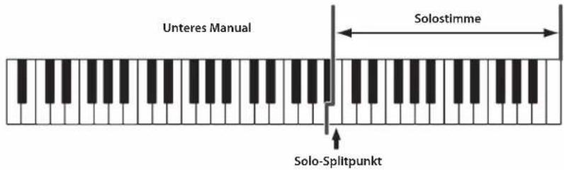 ROLAND AT-350C - Spielen des Solo-Klangs auf dem unteren Manual (Solo To Lower) - 2
