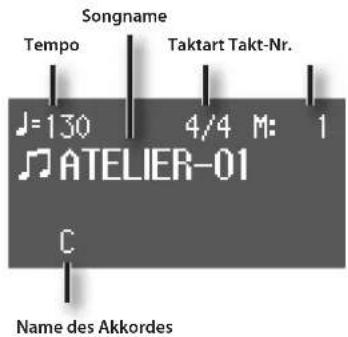 ROLAND AT-350C - Die Anzeige im Haupt-Display - 3