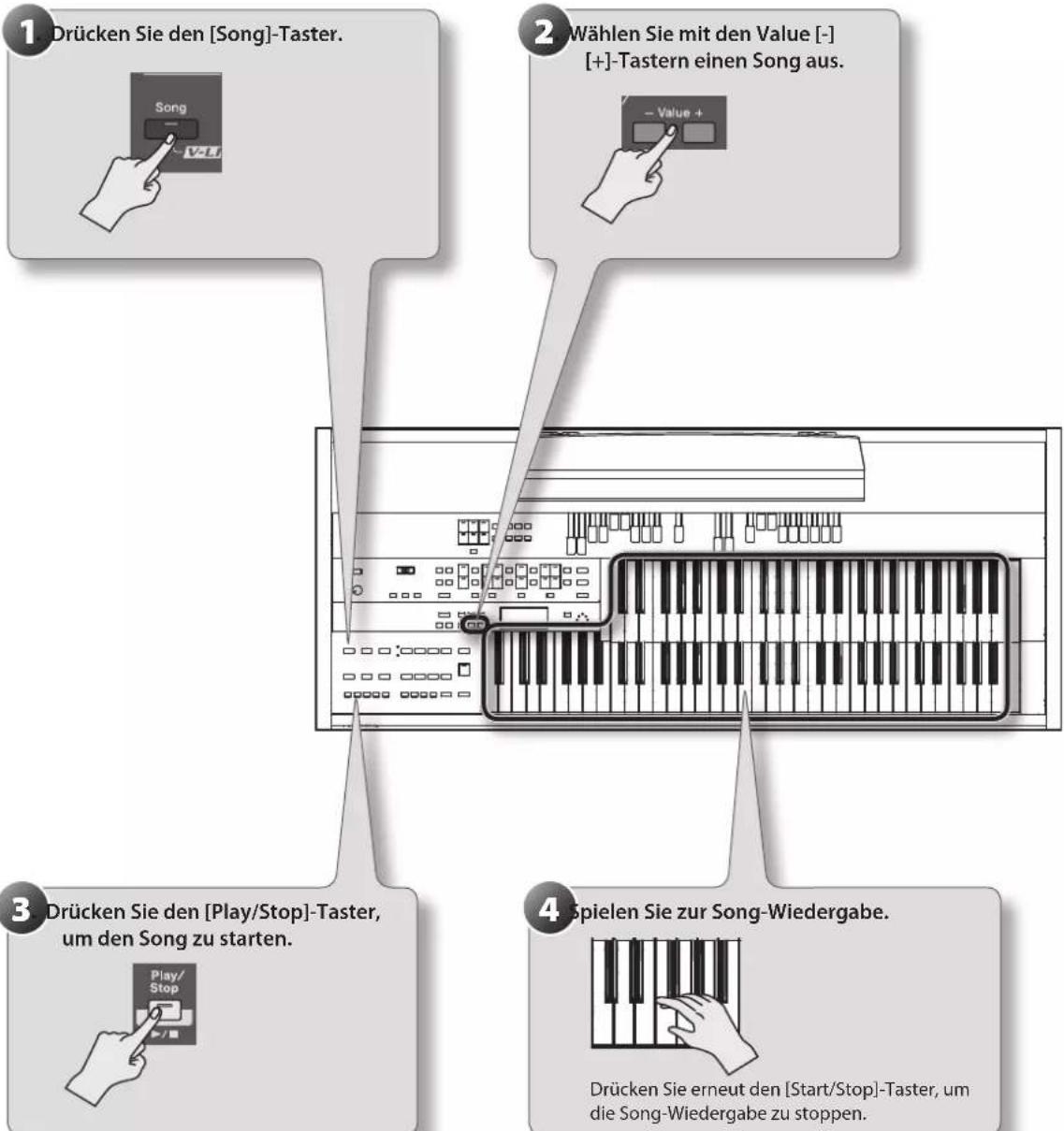 ROLAND AT-350C - Spielen zu einem Song - 1
