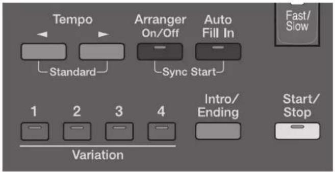 ROLAND AT-350C - Spielen der Rhythmen - 1