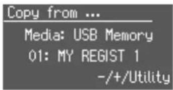 ROLAND AT-350C - Kopieren von Registrierungen des USB-Speichers in den User-Speicher - 3