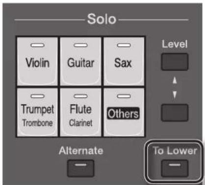 ROLAND AT-350C - Spielen des Solo-Klangs auf dem unteren Manual (Solo To Lower) - 1