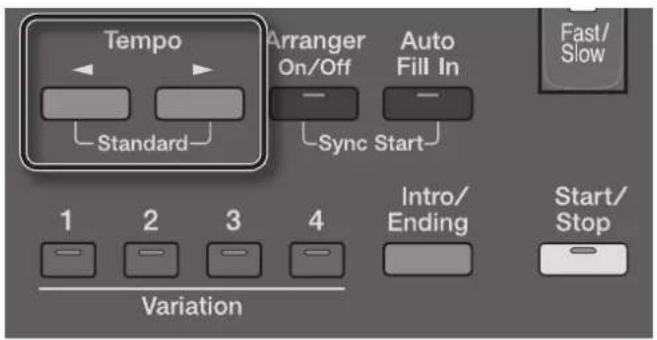 ROLAND AT-350C - Verändern des Rhythmus-Tempos - 1