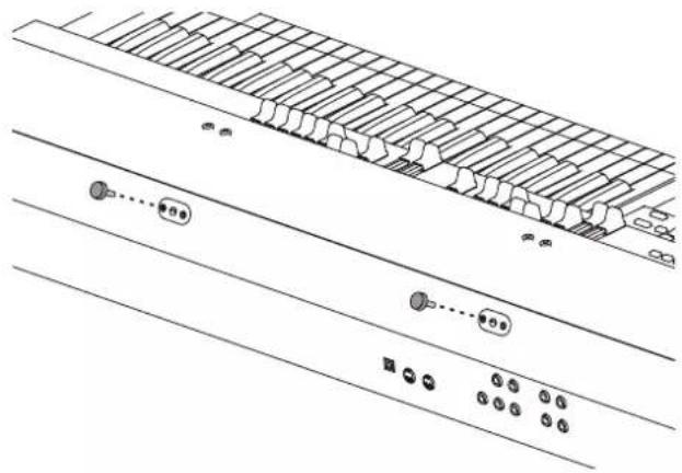 ROLAND AT-350C - Anbringen des Notenständers - 1
