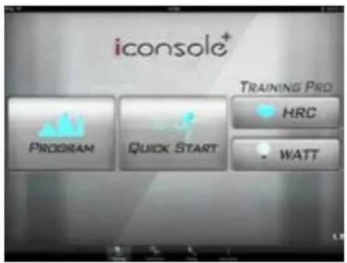 Flow Fitness Perform S3 - iConsole+ TRAININGS MENU - 1